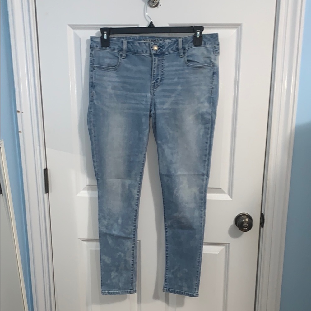 American Eagle Outfitters Women's Size 16 Light Blue Skinny Jeans